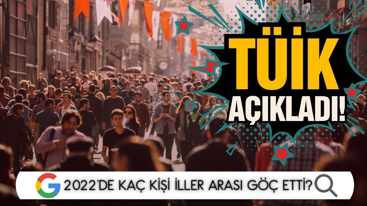 2022'de kaç kişi iller arası göç etti?