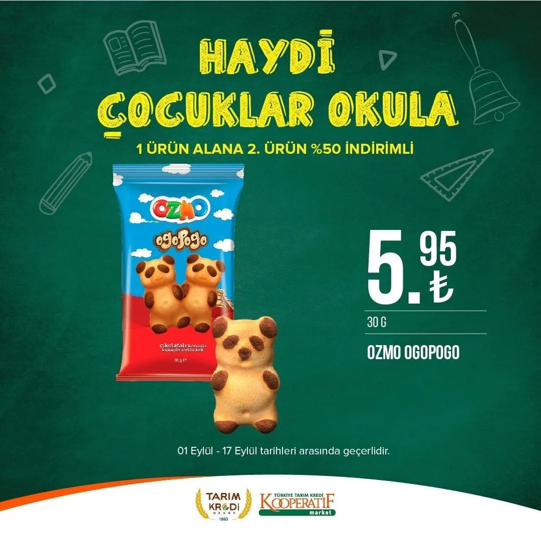 Tarım Kredi Market'ten okul öncesi indirimler!