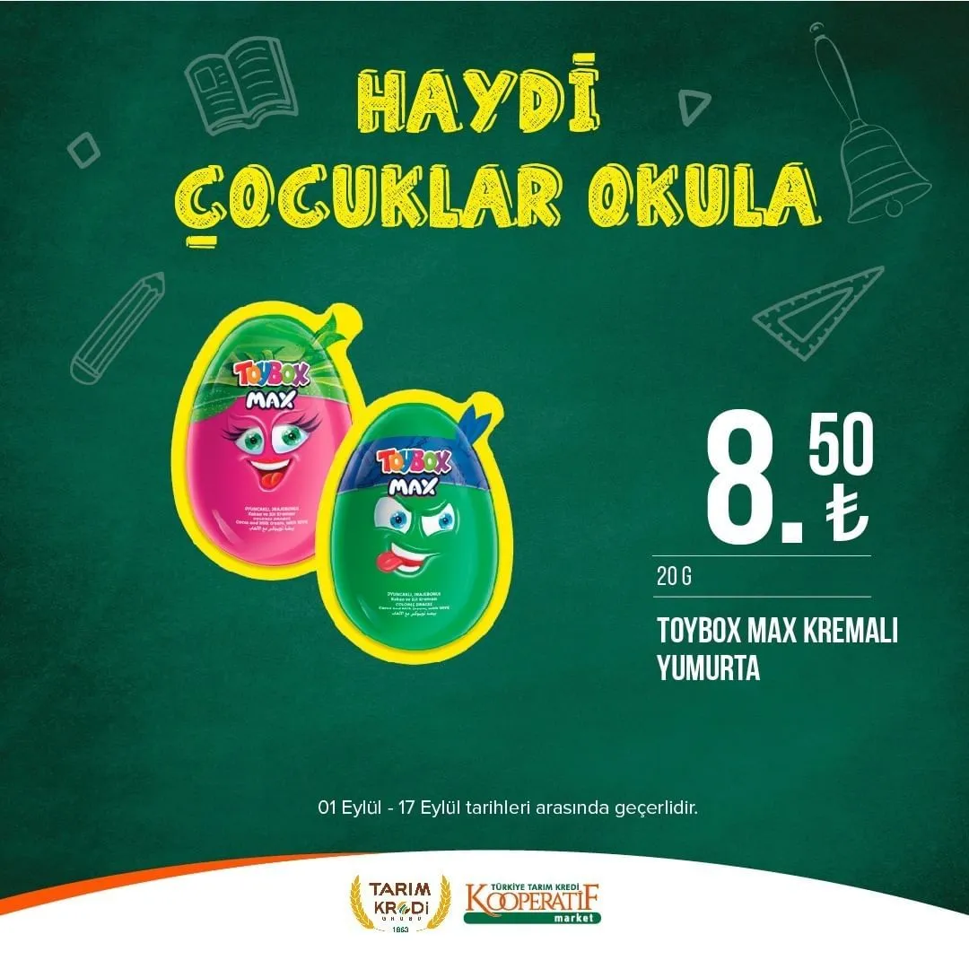 Tarım Kredi Market'ten okul öncesi indirimler!