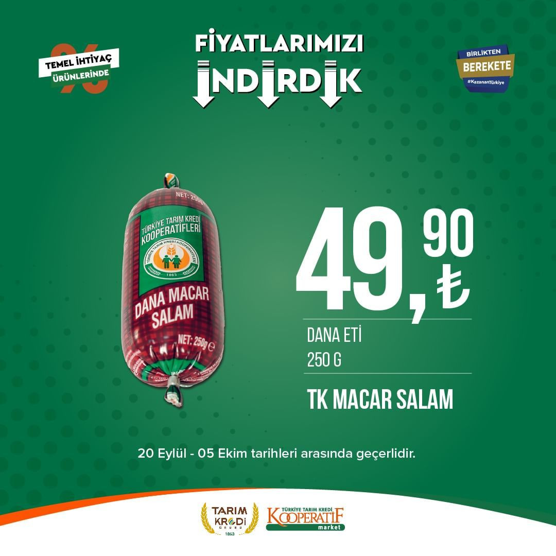 Tarım Kredi Market'te Eylül-Ekim indirimi başladı! - Sayfa 45