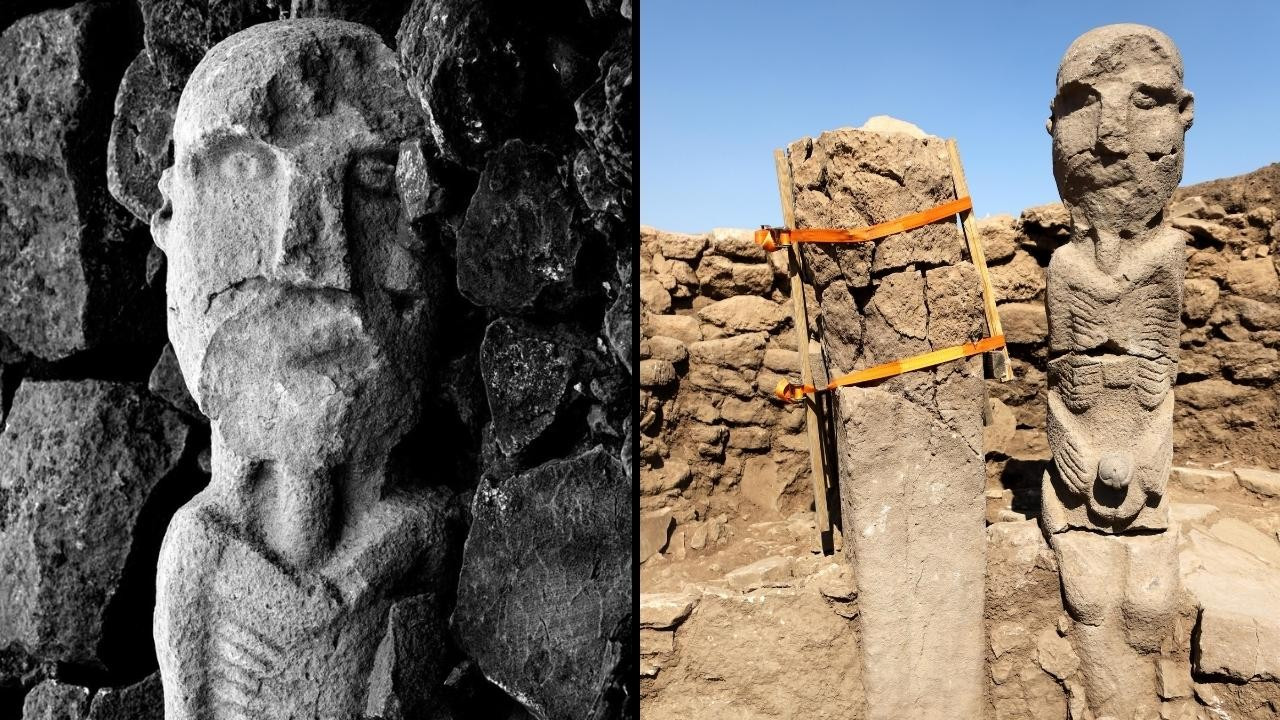 Göbeklitepe'de insan ve hayvan heykeli bulundu