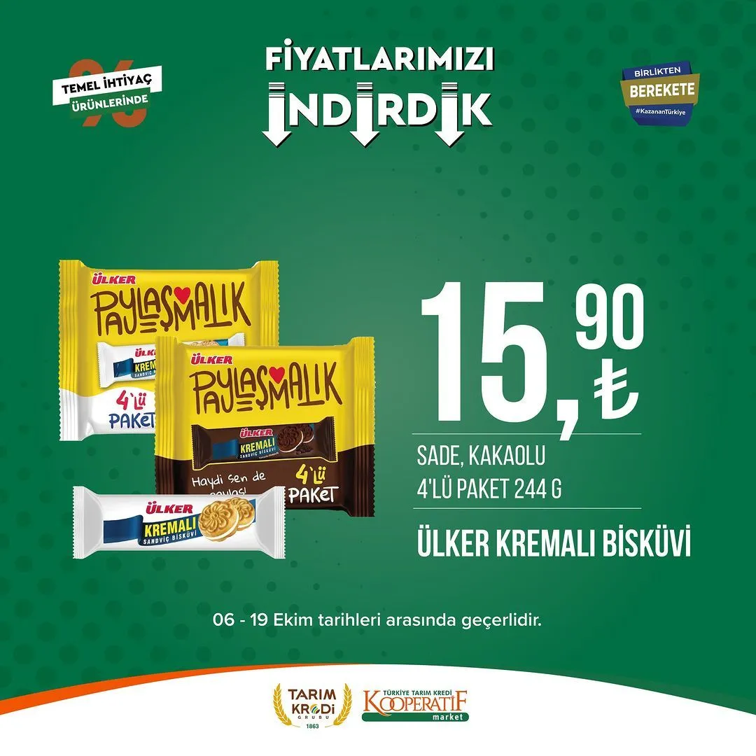 Tarım Kredi Market'te Ekim ayı indirimi devam ediyor!
