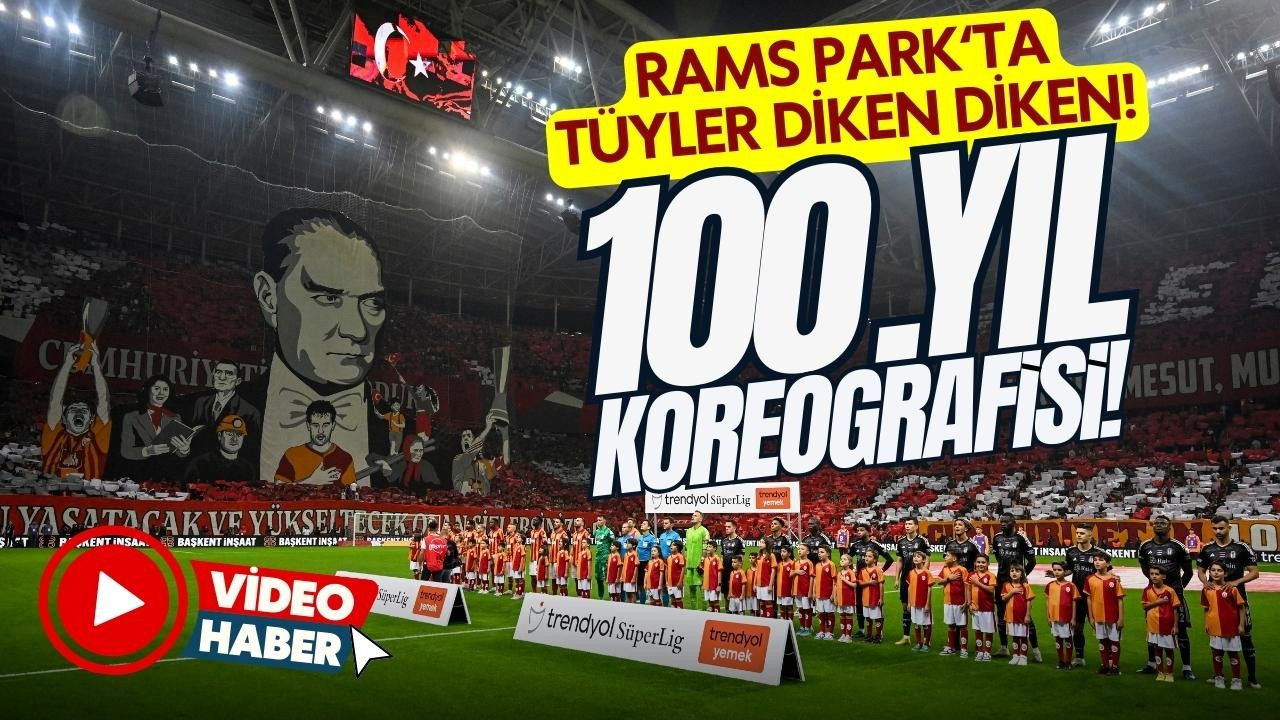 Galatasaray taraftarından "100. yıl" koreografisi