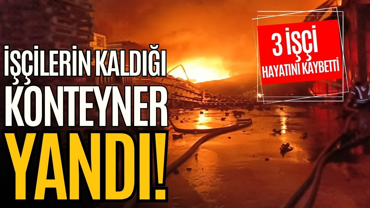 Sultanbeyli'de konteynerde yangın!