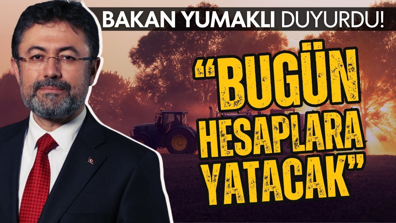 Bakan duyurdu! Çiftçilerin hesaplarına yatırıldı