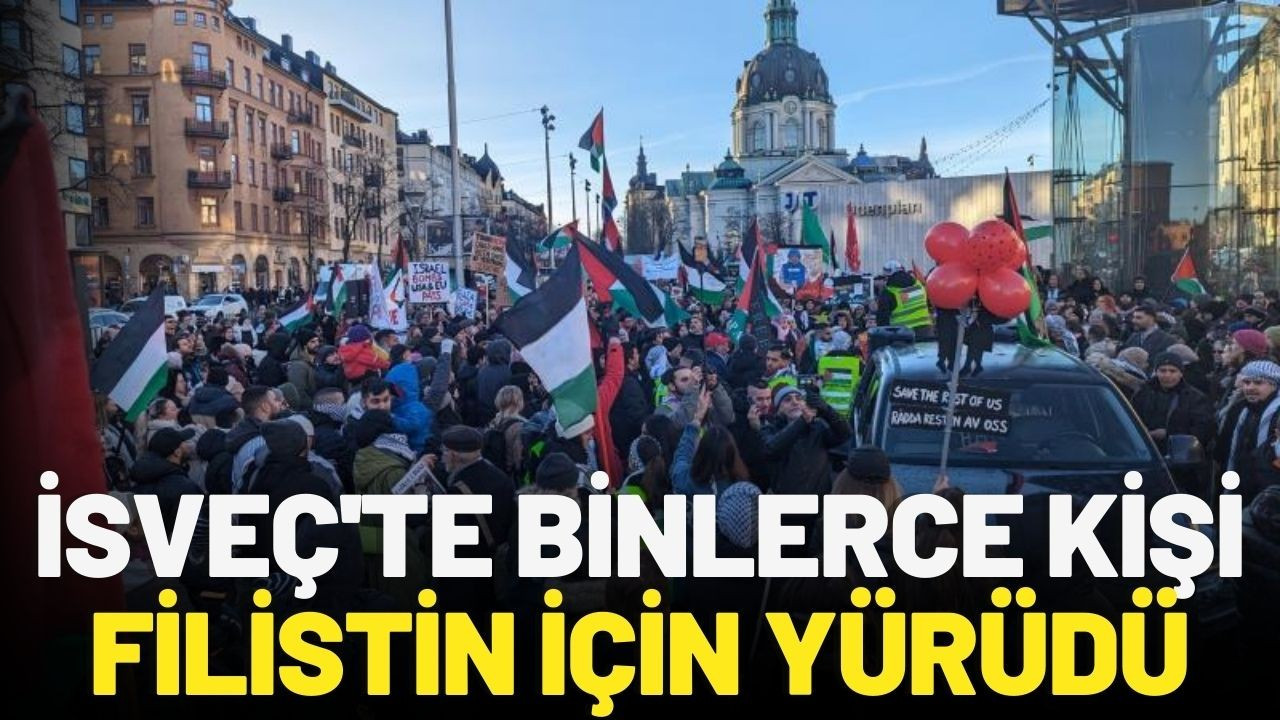 İsveç, Filistin'e destek için yürüdü