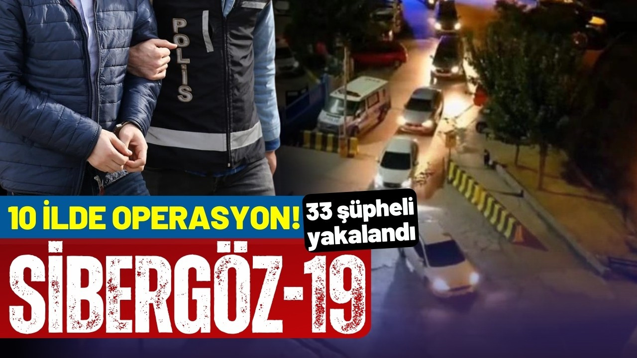 Sibergöz-19 operasyonlarında 33 şüpheli yakalandı