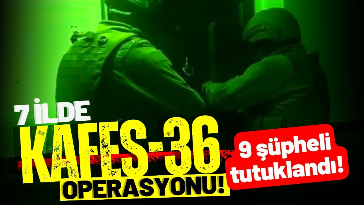 7 ilde 'Kafes-36' operasyonu: 9 kişi tutuklandı