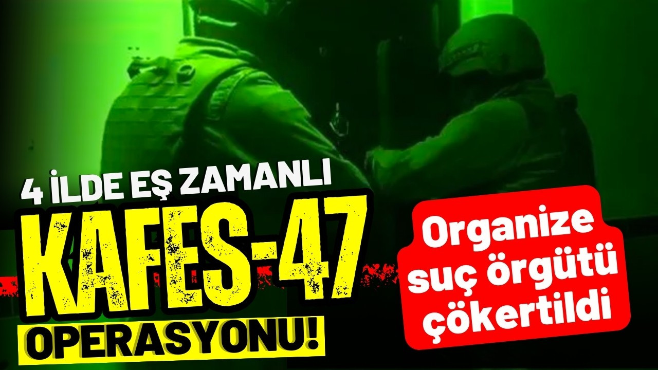 Kafes-47 operasyonu:Organize suç örgütü çökertildi