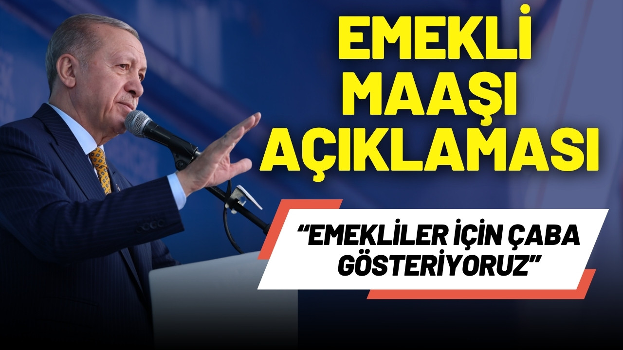 Cumhurbaşkanı Erdoğan'dan emekli maaşı açıklaması