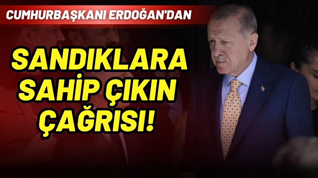 Erdoğan'dan "Sandıklara sahip çıkın" çağrısı: