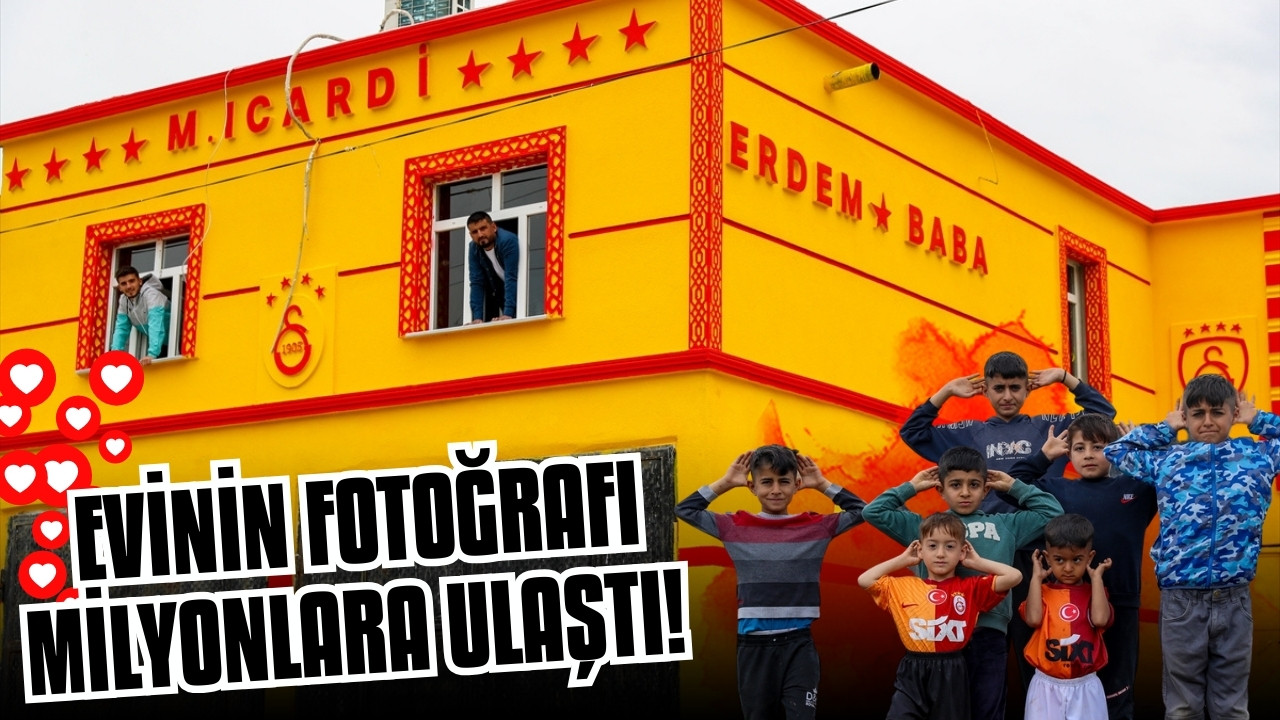 Galatasaraylı taraftar evini sarı kırmızıya boyadı