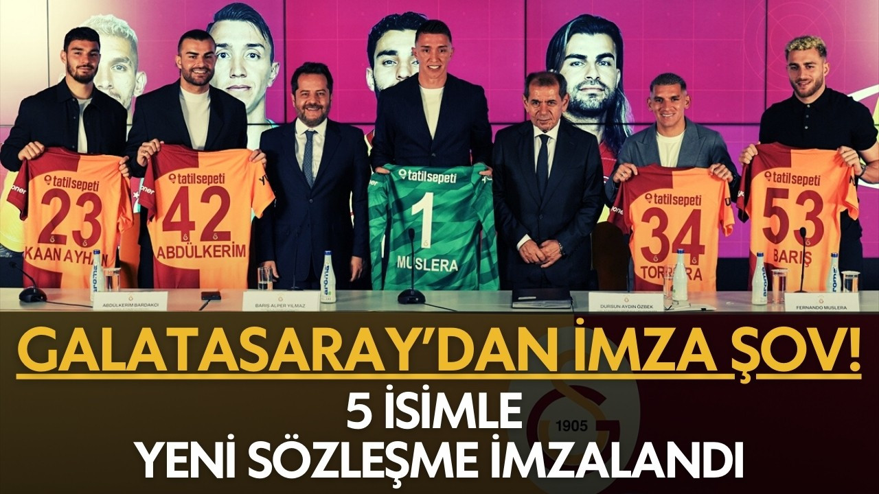 Galatasaray, 5 futbolcusu ile sözleşme uzattı