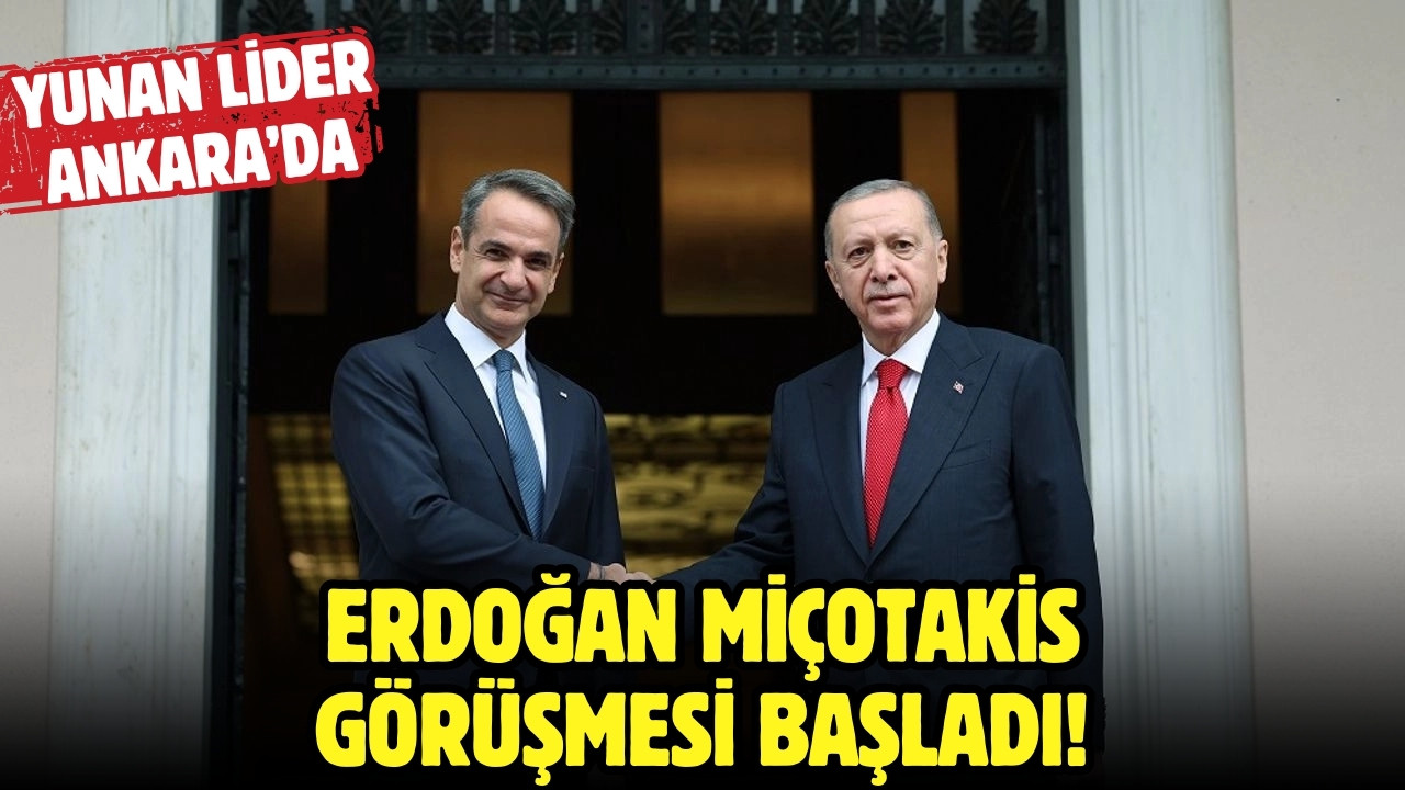 Cumhurbaşkanı Erdoğan Miçotakis ile görüştü!
