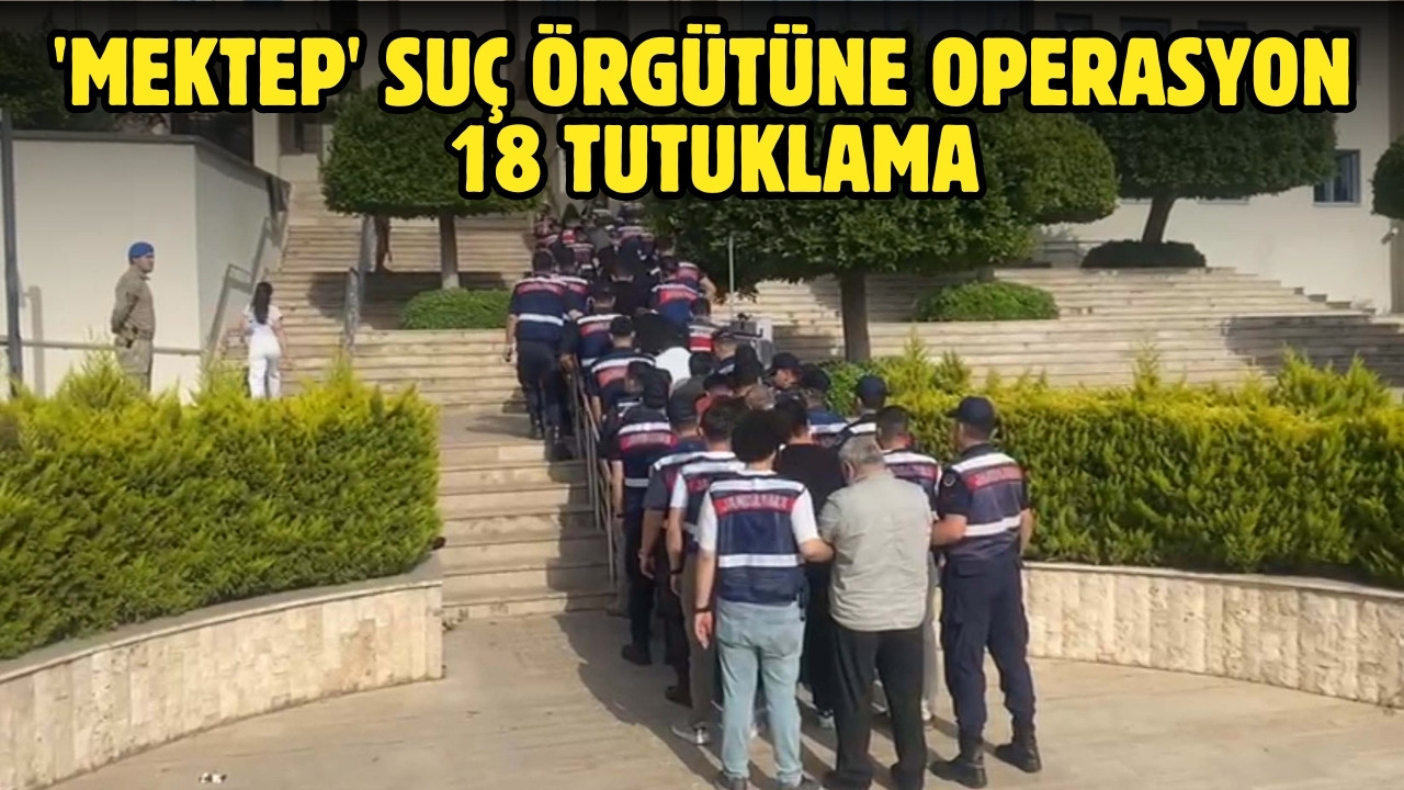 'Mektep' suç örgütüne operasyonda 18 tutuklama