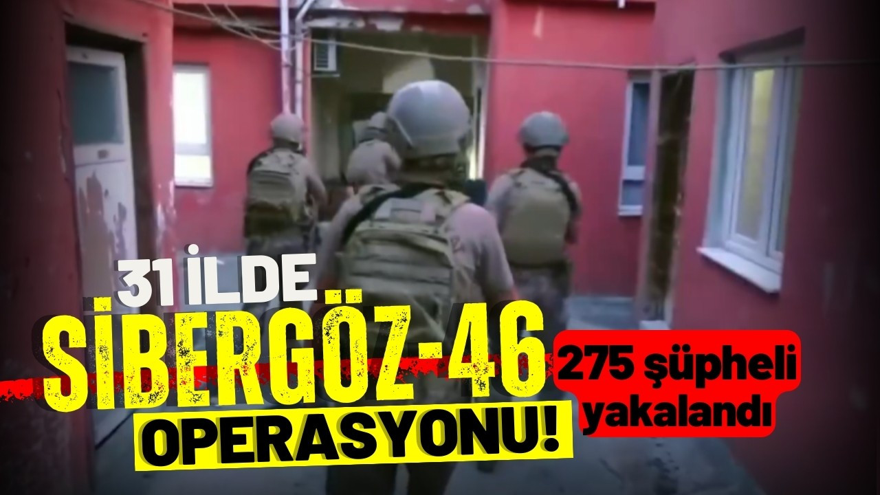 31 ilde "SİBERGÖZ-46" operasyonu!