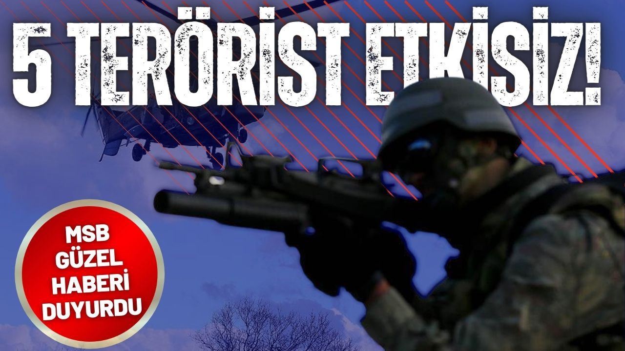 Irak ve Suriye'nin kuzeyinde 5 terörist etkisiz